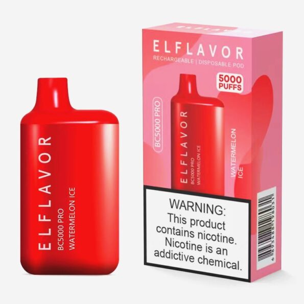 Watermelon Ice Elflavor BC5000 Pro 5000 Puffs